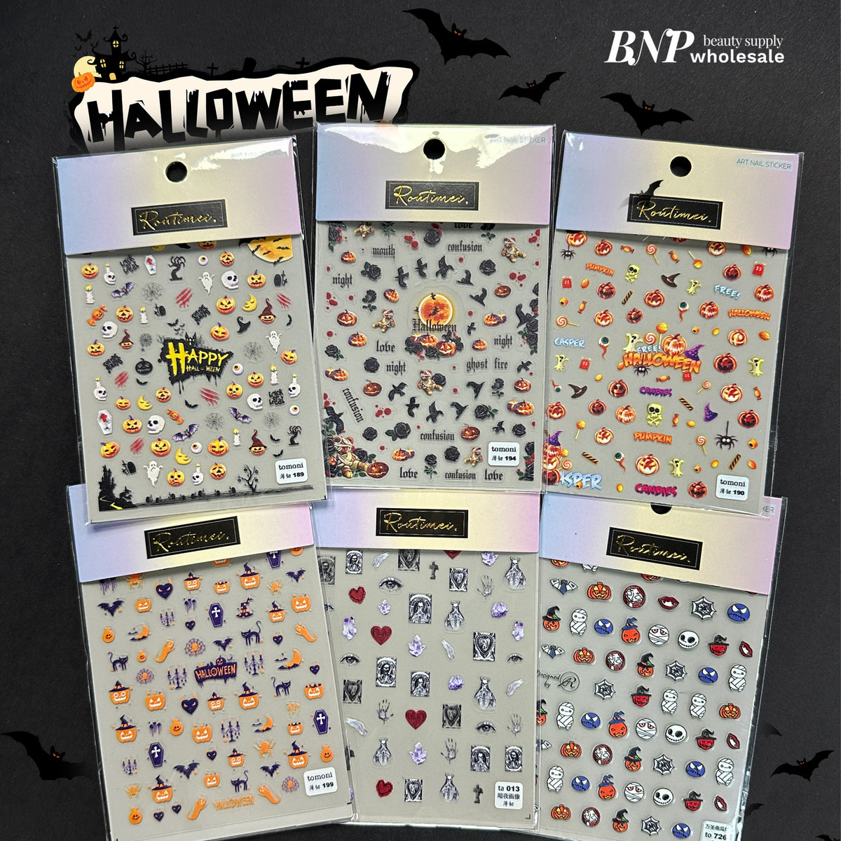 [generic] Halloween Nail stickers (7 styles)
