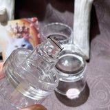 Upgrade Rotatable Stamper Kit French Tip Nail Art Stamper with Adjustable Pattern Size Clear Silicone Stamping