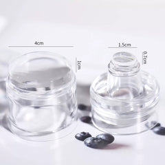 Upgrade Rotatable Stamping Kit French Tip Nail Art Stamper with Adjustable Pattern Size Clear Silicone Stamping
