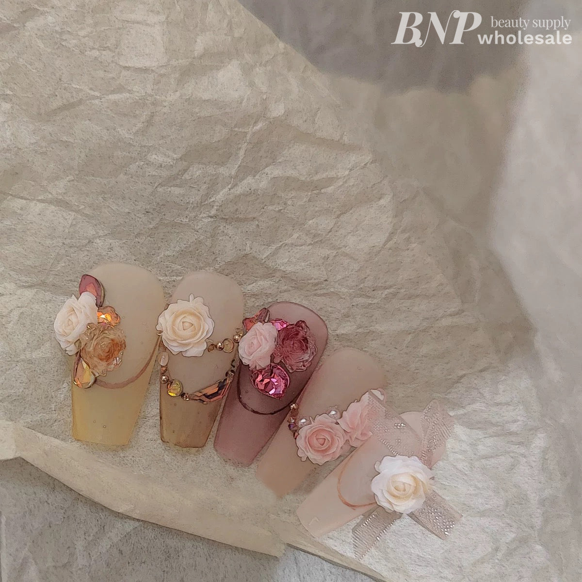 [generic] Nail Decor Acrylic Rose 50pcs（Mix Colour / Mix Size）