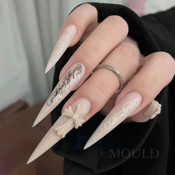 Chrome Hearts 3D Carving Silicone DIY Nail Mould Decoration