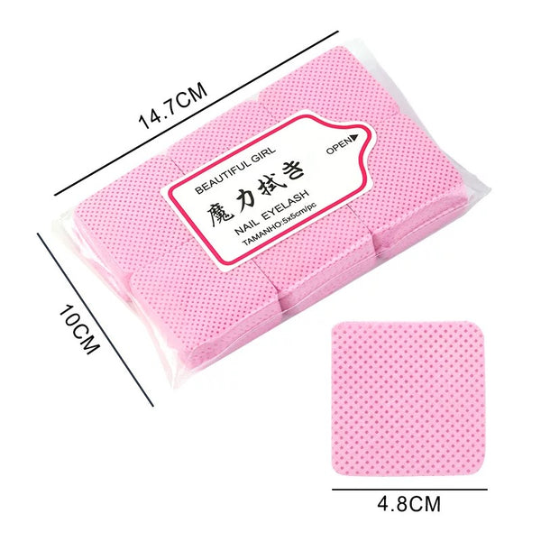 Lint Free Soft Nail Wipes Lash Wipes Pink/White 100/300pcs
