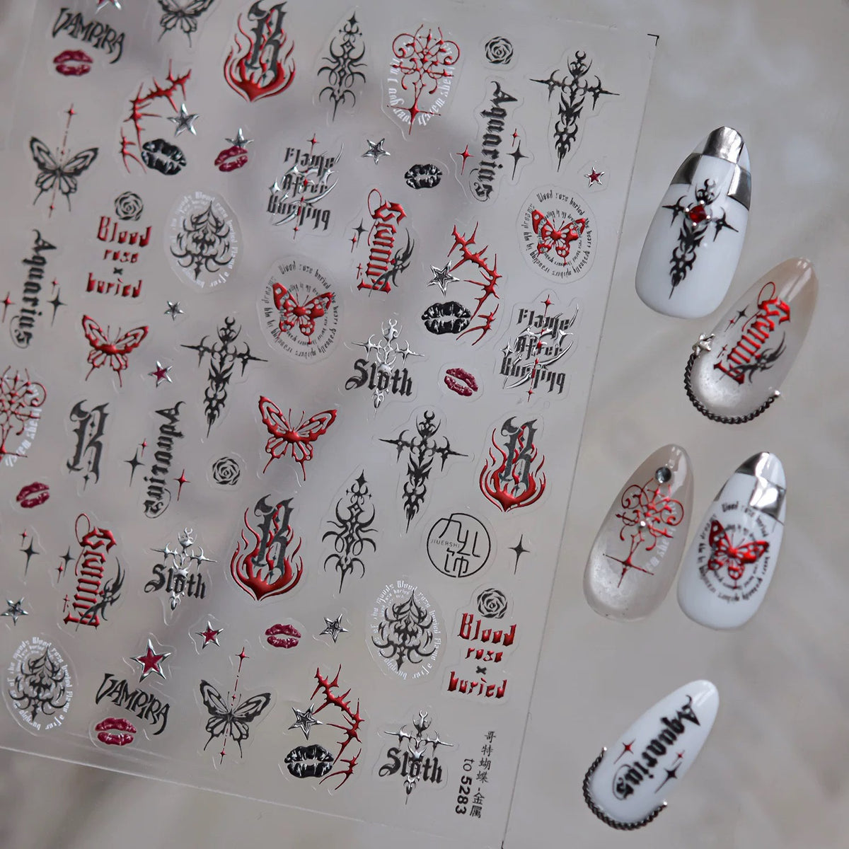[generic] Butterfly characters Nail stickers (5 styles)