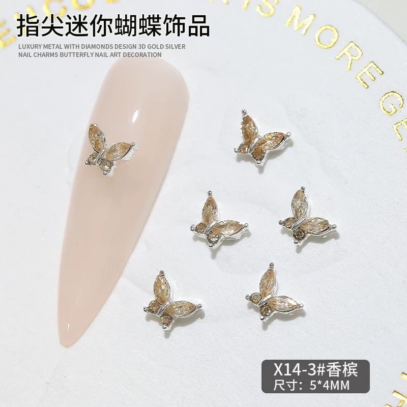 Nail Charm Decoration Butterfly 20pcs