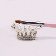 Crown Brush Holder for Nail Brush (Silver)