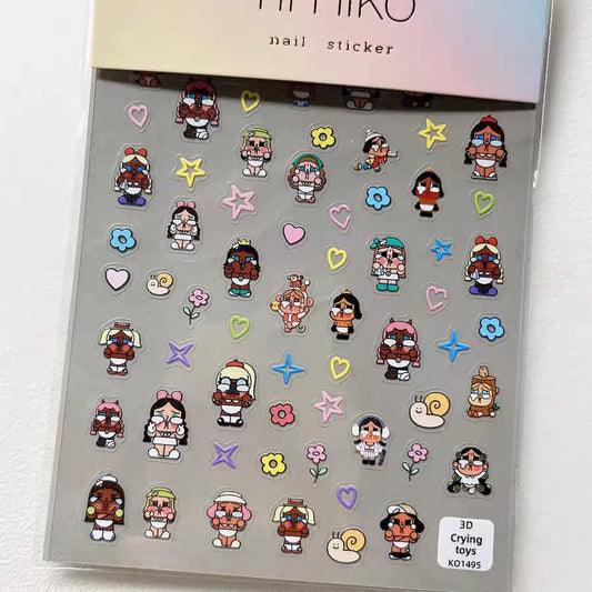 Popmart Crybaby Nail Sticker