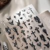 Iron Dark Gothic Style Black/Gold Nail Stickers Cross