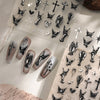 Iron Dark Gothic Style Black/Gold Nail Stickers Cross