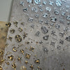 Iron Dark Gothic Style Black/Gold Nail Stickers Cross