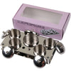 5Pcs Acrylic Powder Liquid Cup, Stainless Steel Powder Storage Box with Nail Brush Holder