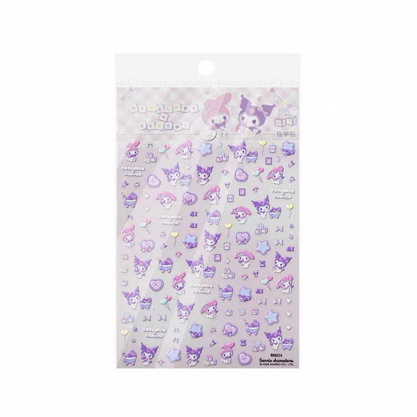 3D Sanrio Hello Kitty Kuromi Cartoon Nail Sticker