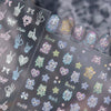 3D Skull Bone Gesture Heart Nail Stickers