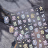 3D Skull Bone Gesture Heart Nail Stickers