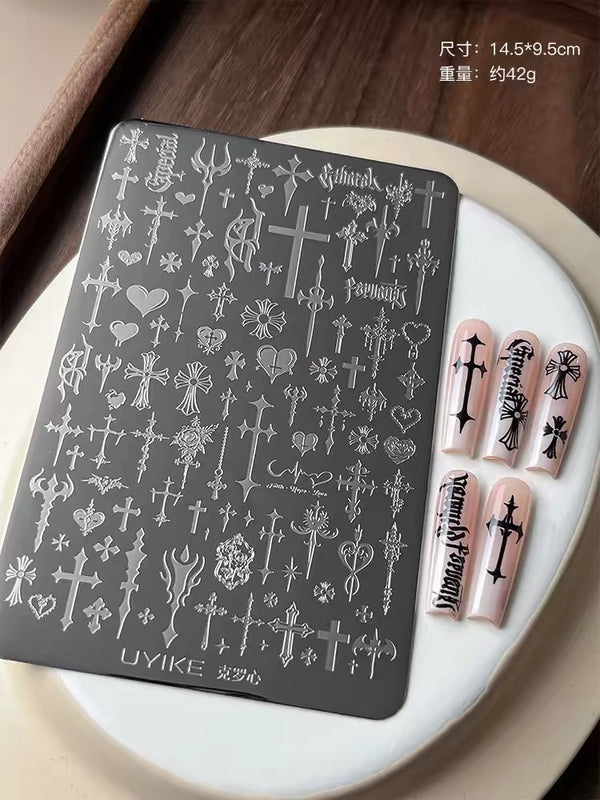Chrome Hearts Cross and Heart Stamping Plate