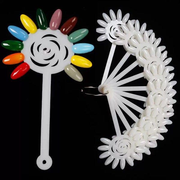 Color Swatch Sunflower Nail Display Fan