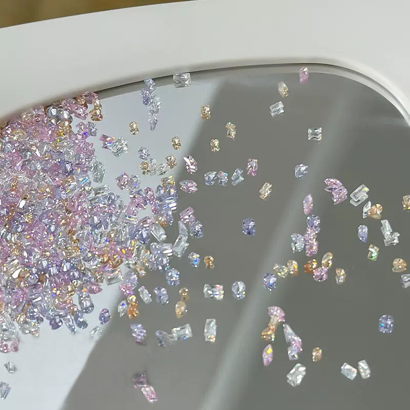 [generic] Crystal Mix Shape Transparent Back Nail Decor (50pcs around)
