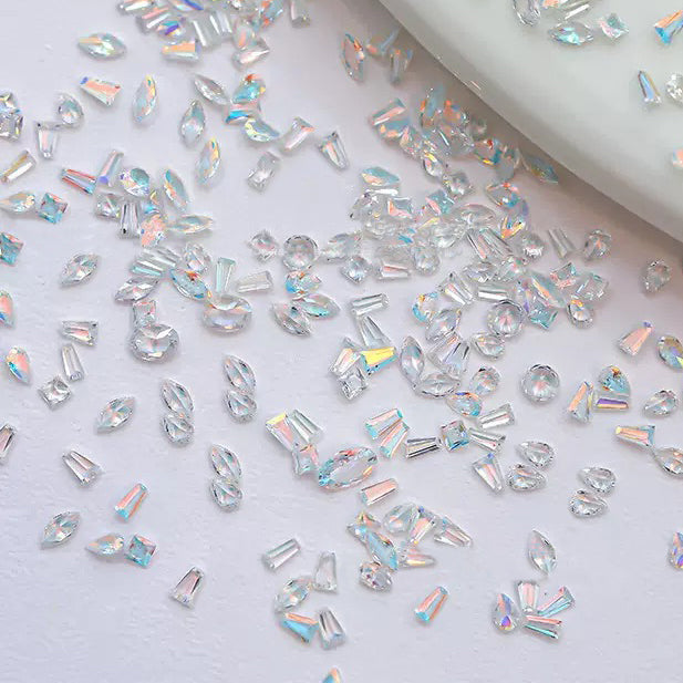 [generic] Crystal Mix Shape Transparent Back Nail Decor (50pcs around)