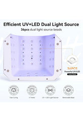 Makartt UV nail light 36W with 4 timers (cordless lamp/ rechargeable)