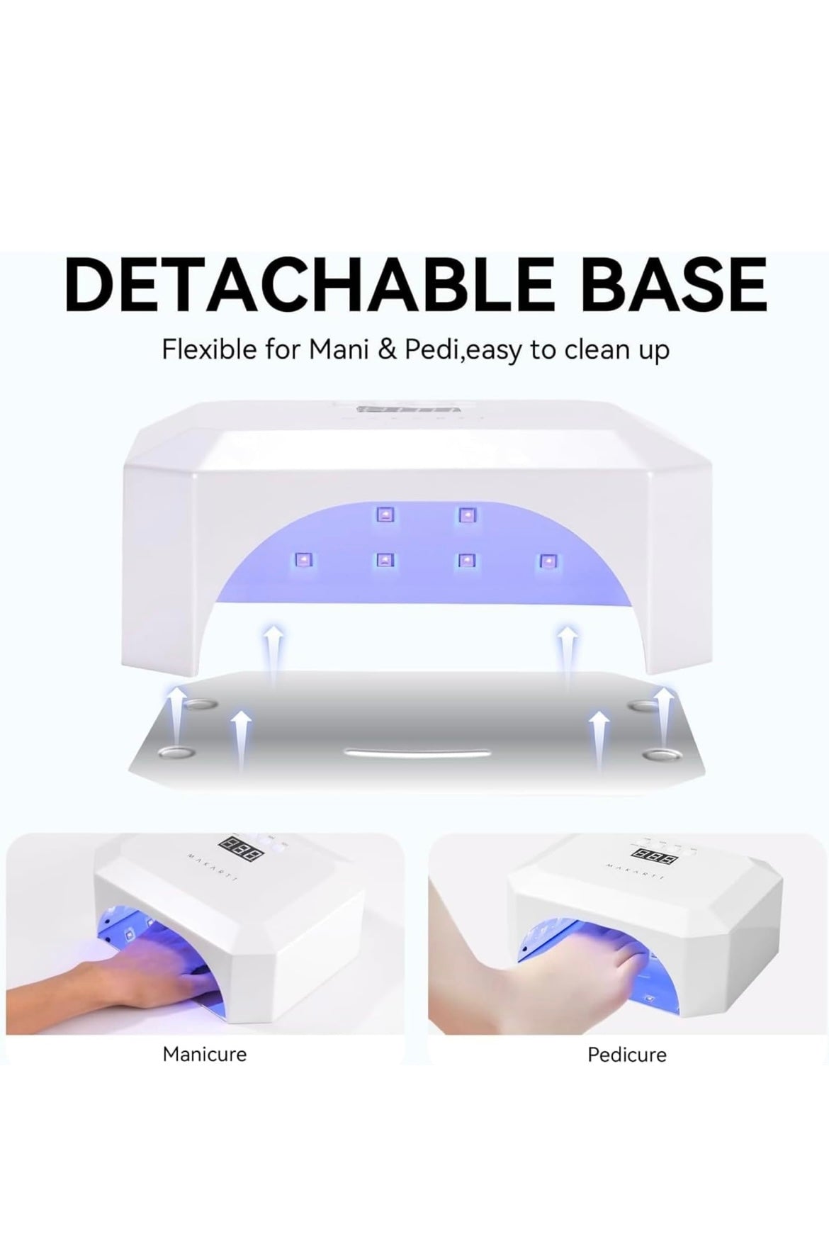 Makartt UV nail light 36W with 4 timers (cordless lamp/ rechargeable)