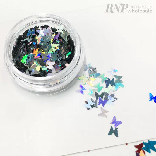 Butterfly shape glitter decor