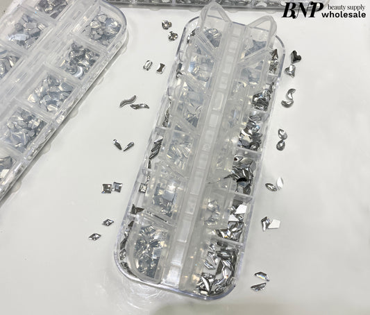 Flat back nail crystal 12 slot 300 pcs