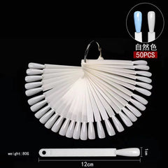 Nail Tips Color Display 50pcs White/Transparent