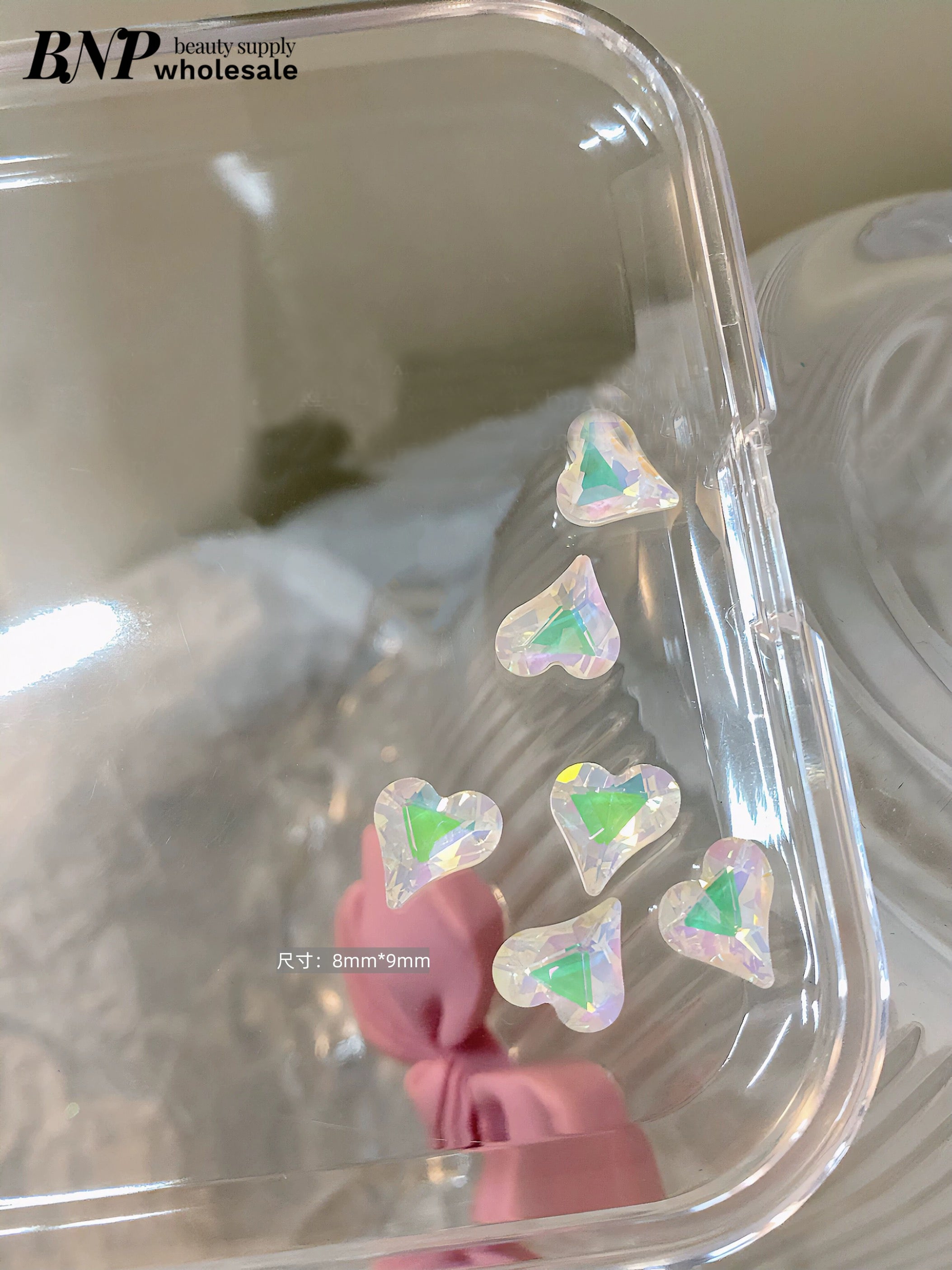 Nail Heart shape Point Back Diamond decor 6pcs/pack