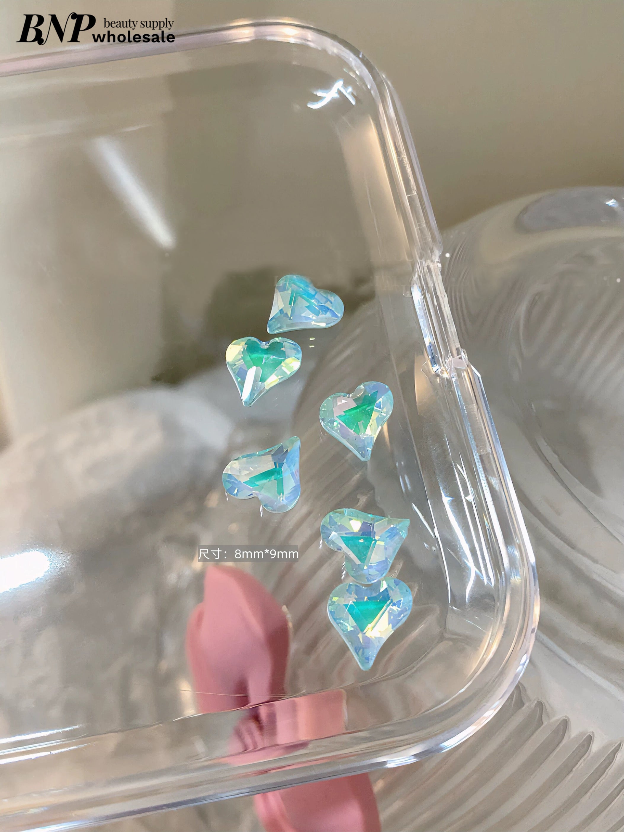 Nail Heart shape Point Back Diamond decor 6pcs/pack