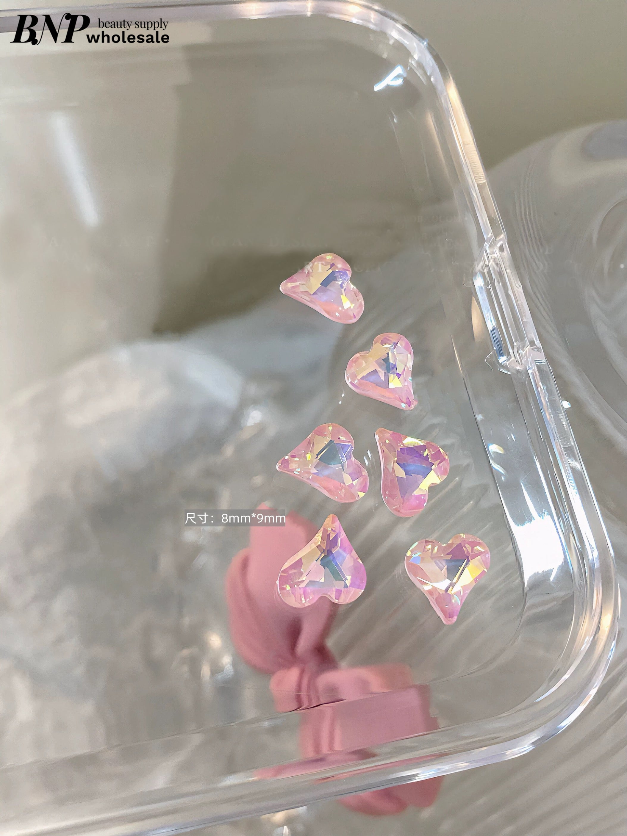 Nail Heart shape Point Back Diamond decor 6pcs/pack