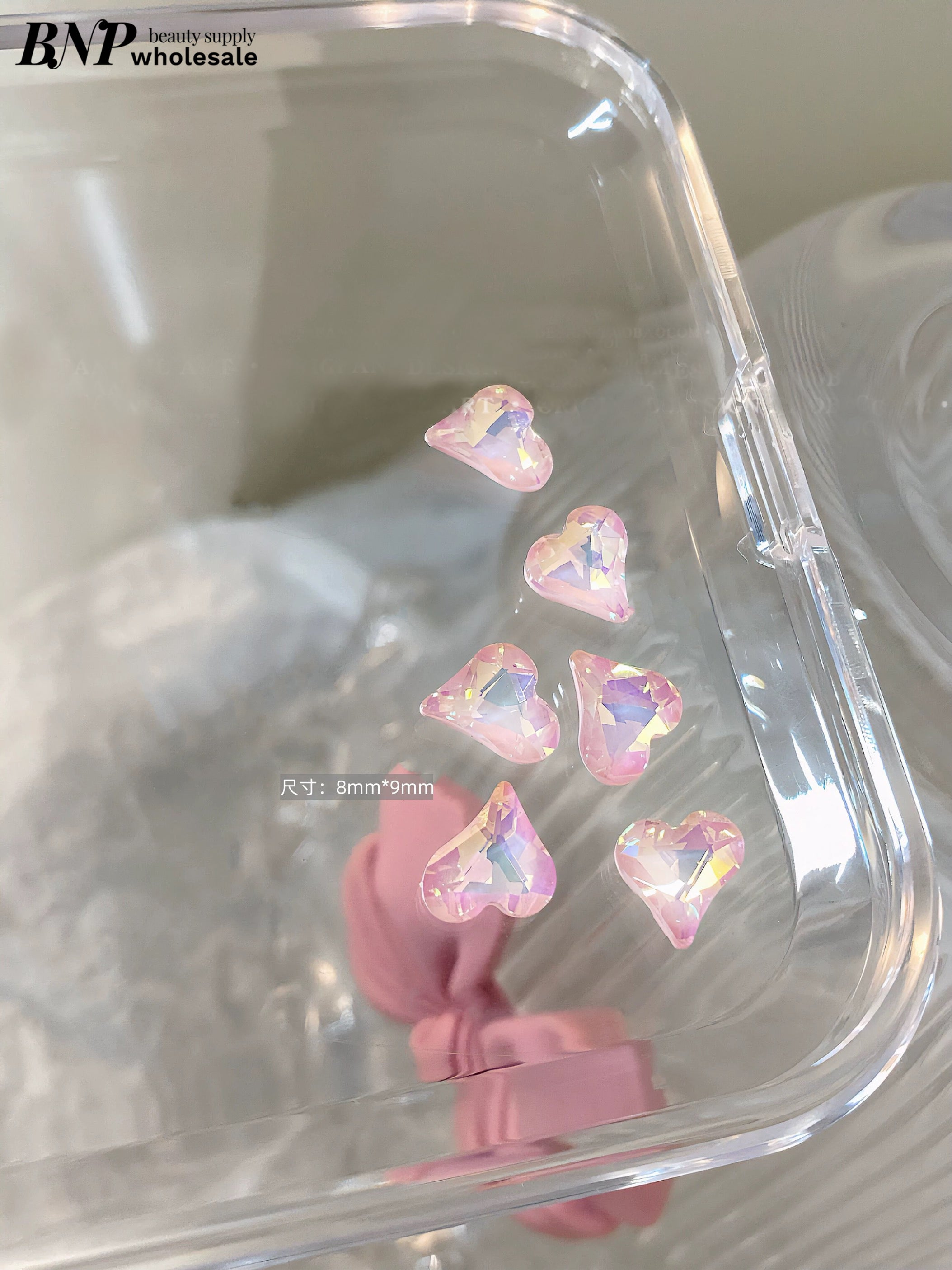 Nail Heart shape Point Back Diamond decor 6pcs/pack