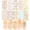 Cupid Style Floral Foil Paper Nail Art