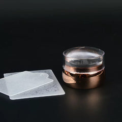 Silicone Nail Stamping Set Transparent Visible Body Jelly Nails Art Template Tools with Scraper for DIY Nail