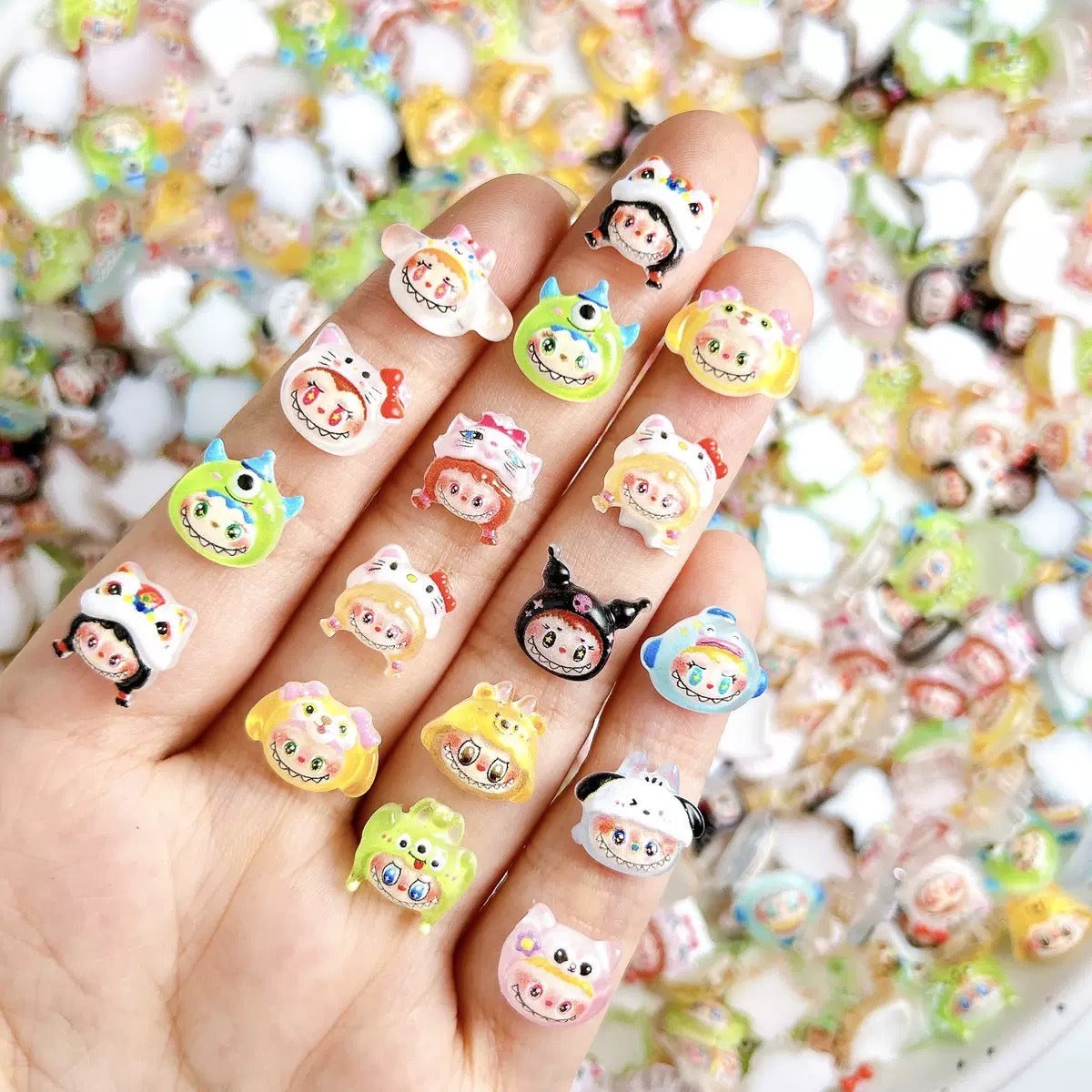Labubu Zimomo Cartoon Nail decors