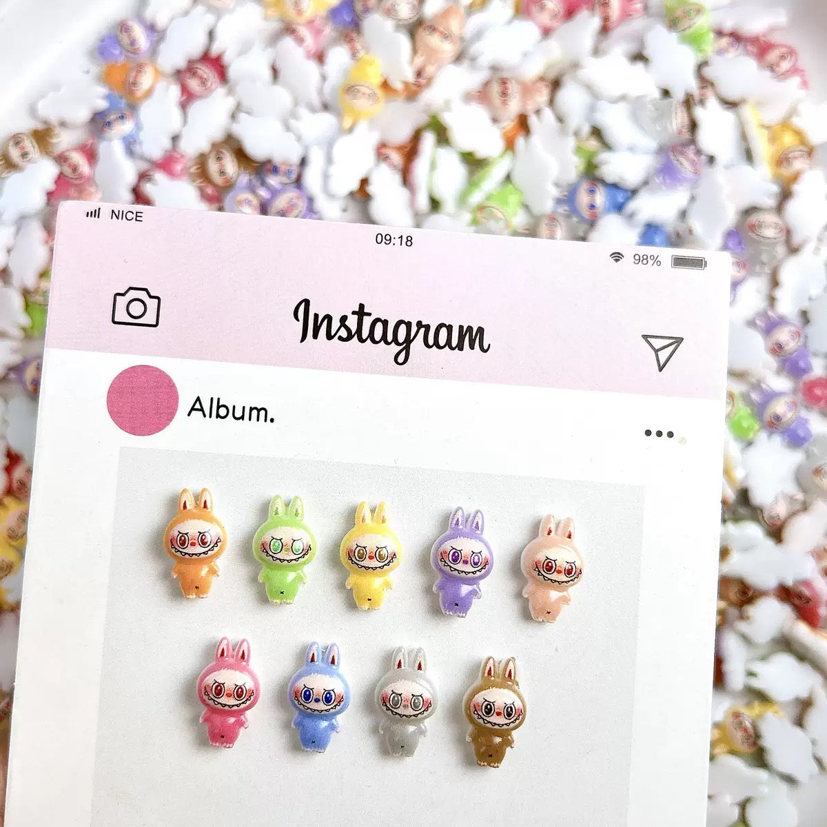 Labubu Popmart Nail decors Whole body