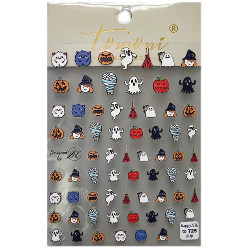 [generic] Halloween Nail stickers (7 styles)