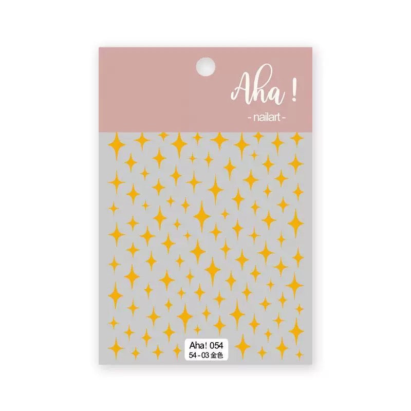 [generic] Hexagram Nail stickers (8 styles)