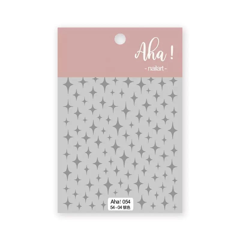 [generic] Hexagram Nail stickers (8 styles)