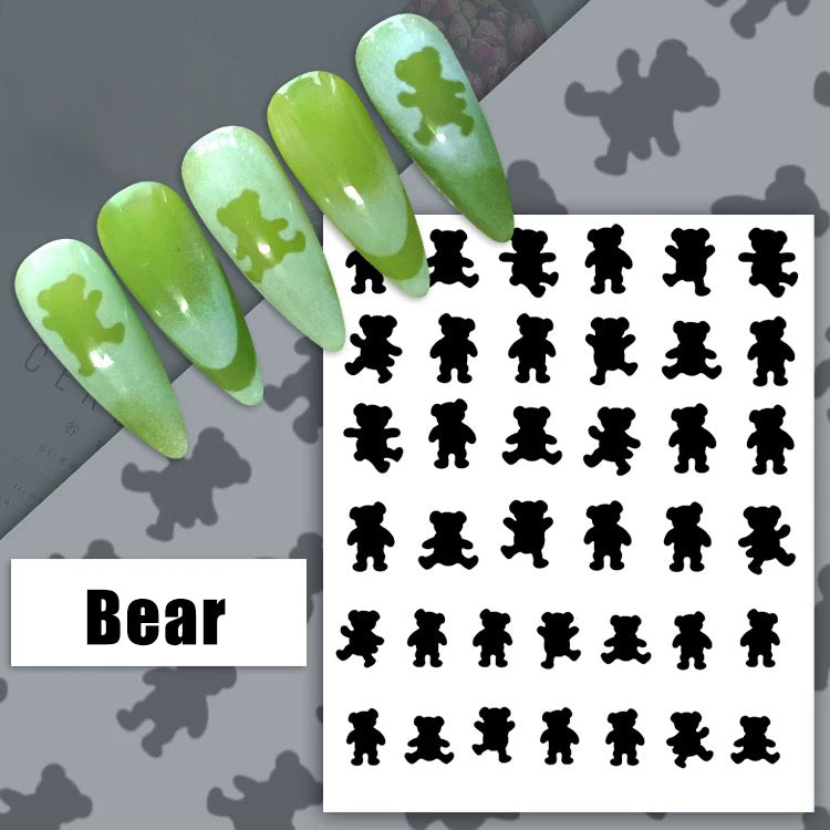 [generic] Hollow Nail stickers (6 styles)