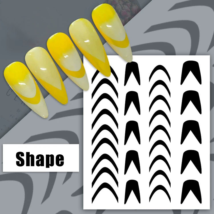 [generic] Hollow Nail stickers (6 styles)