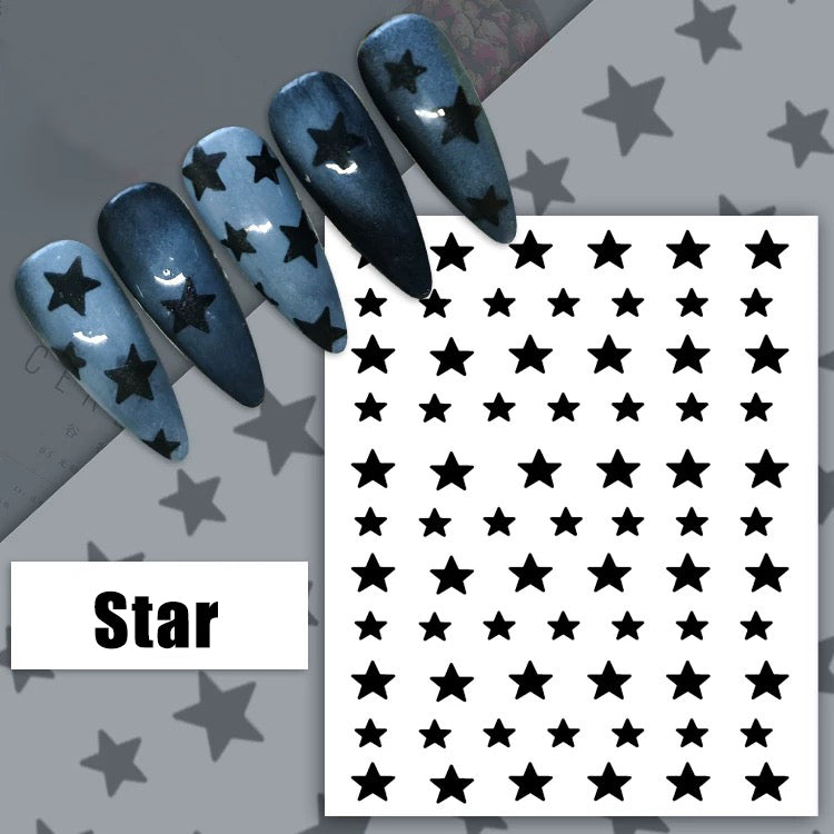 [generic] Hollow Nail stickers (6 styles)