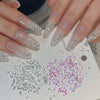 Iridescent Glitter Mix for Nail Art Ultra-Thin Sparkle Flakes Nail Decoration 2.3g