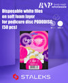 [Staleks] Disposable WHITE files on soft foam layer for pedicure disc PODODISC EXPERT