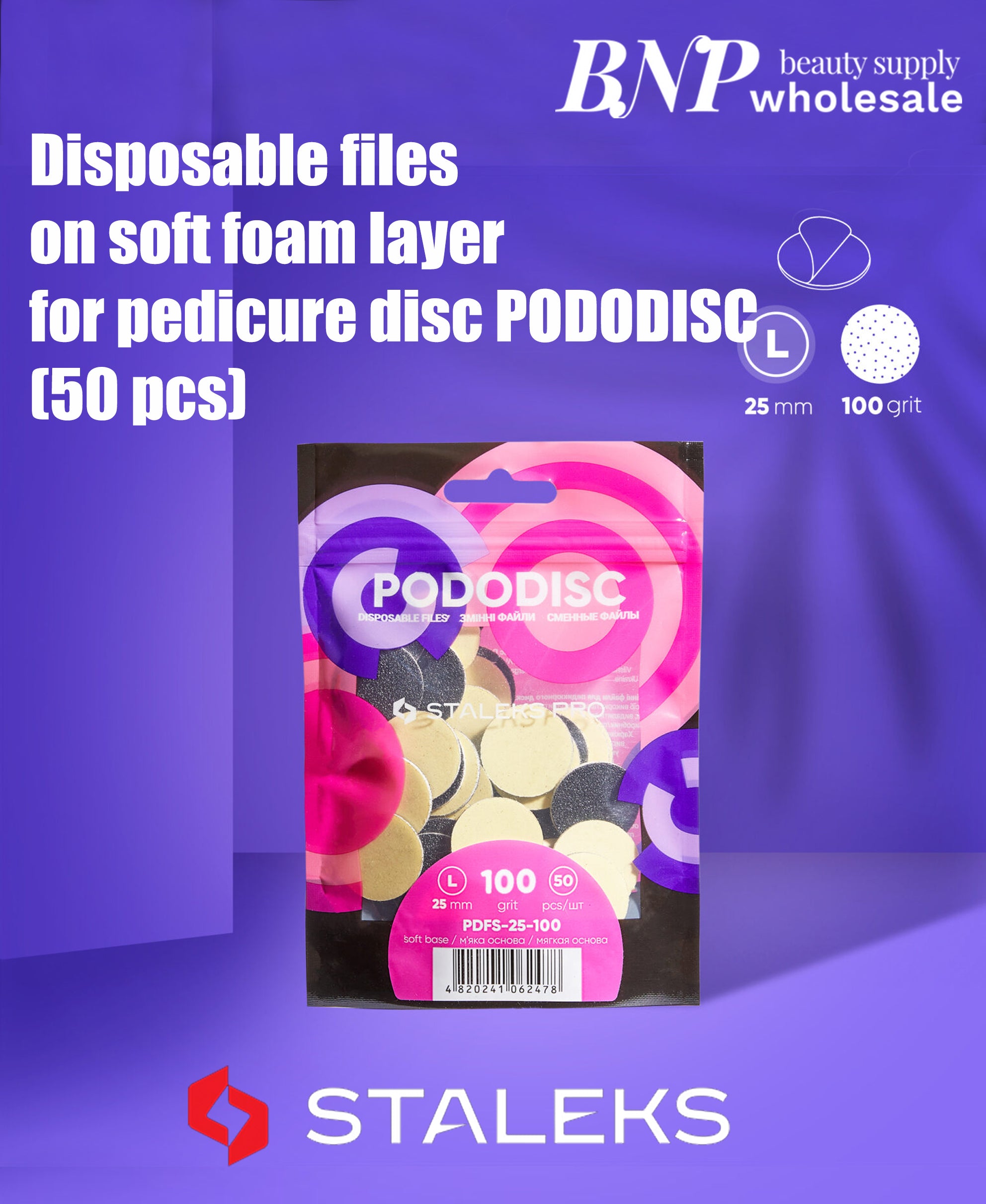 [Staleks Pro] Pododisc Disposable BLACK File