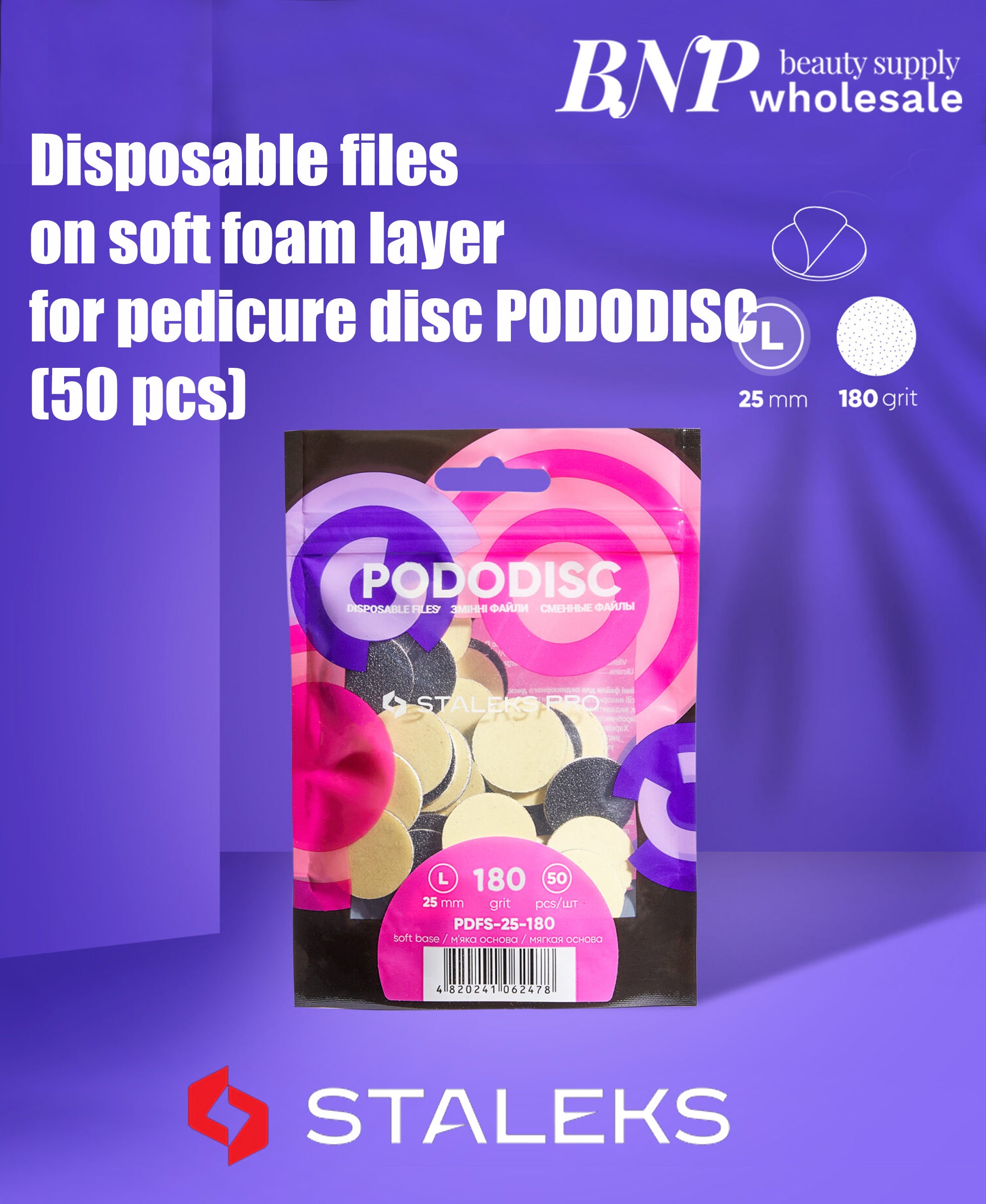 [Staleks Pro] Pododisc Disposable BLACK File