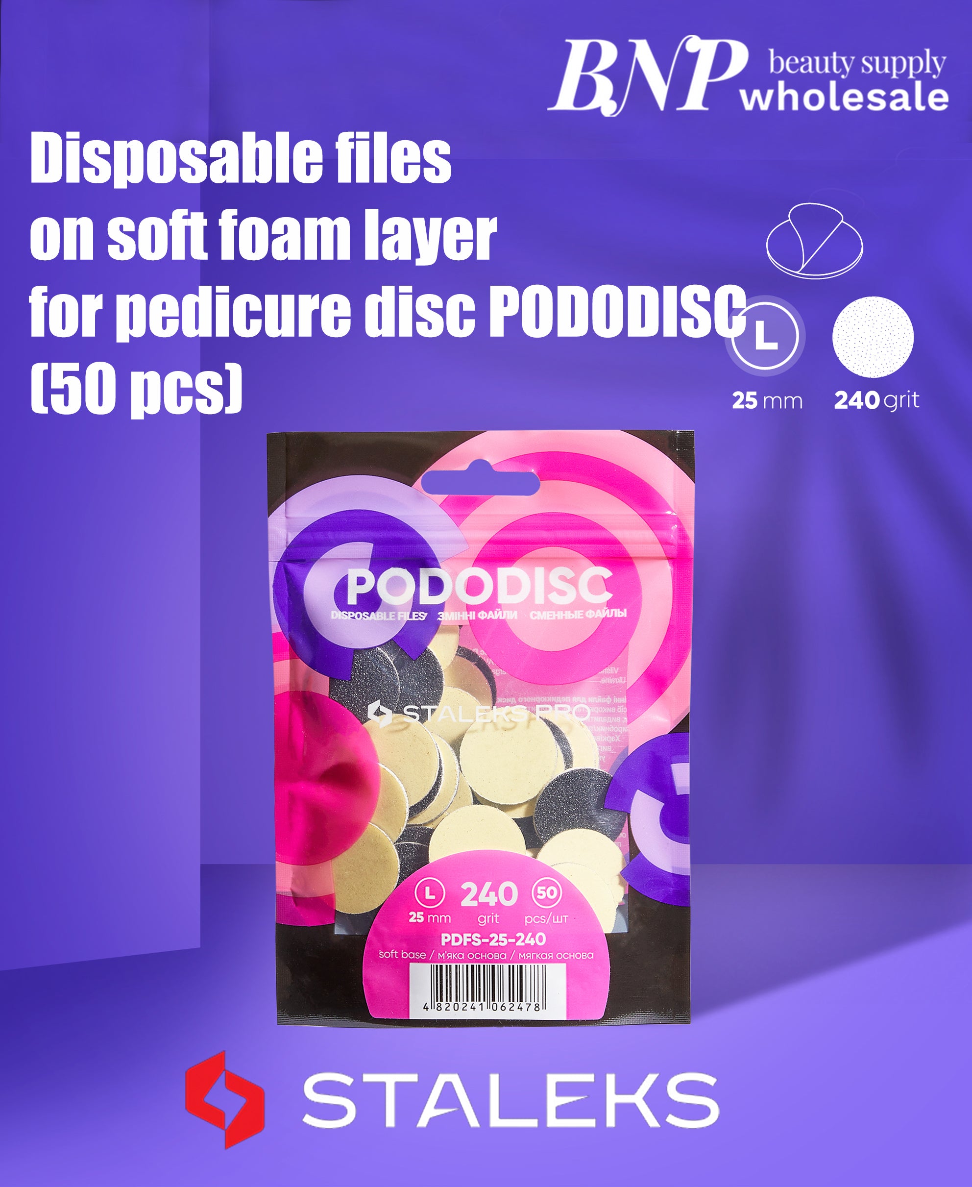 [Staleks Pro] Pododisc Disposable BLACK File