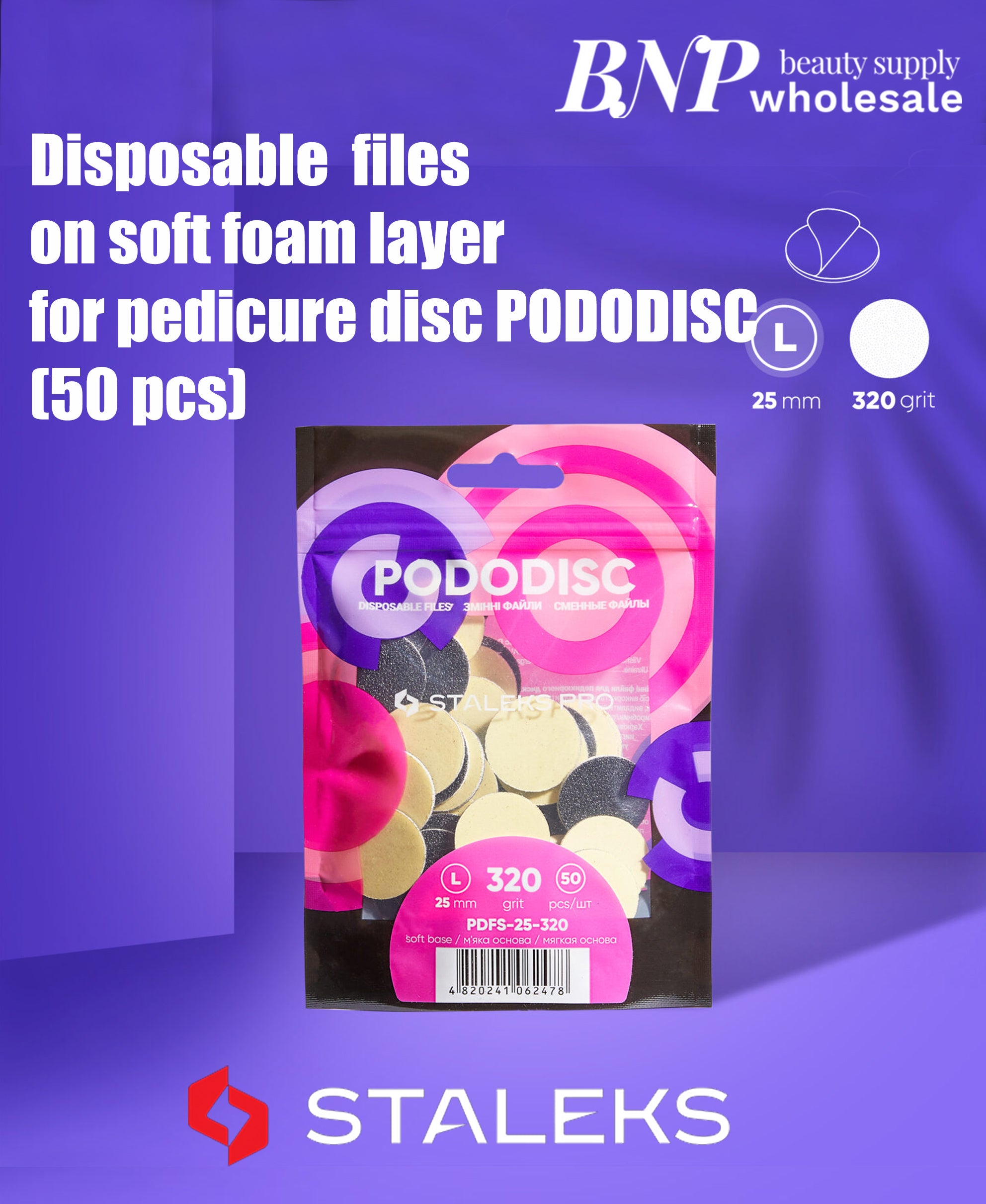 [Staleks Pro] Pododisc Disposable BLACK File