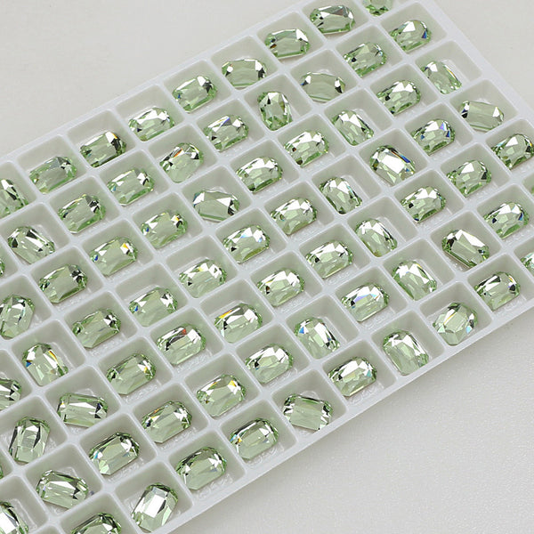 Rectangular Octagonal K9 Crystal nail art rhinestone flat back