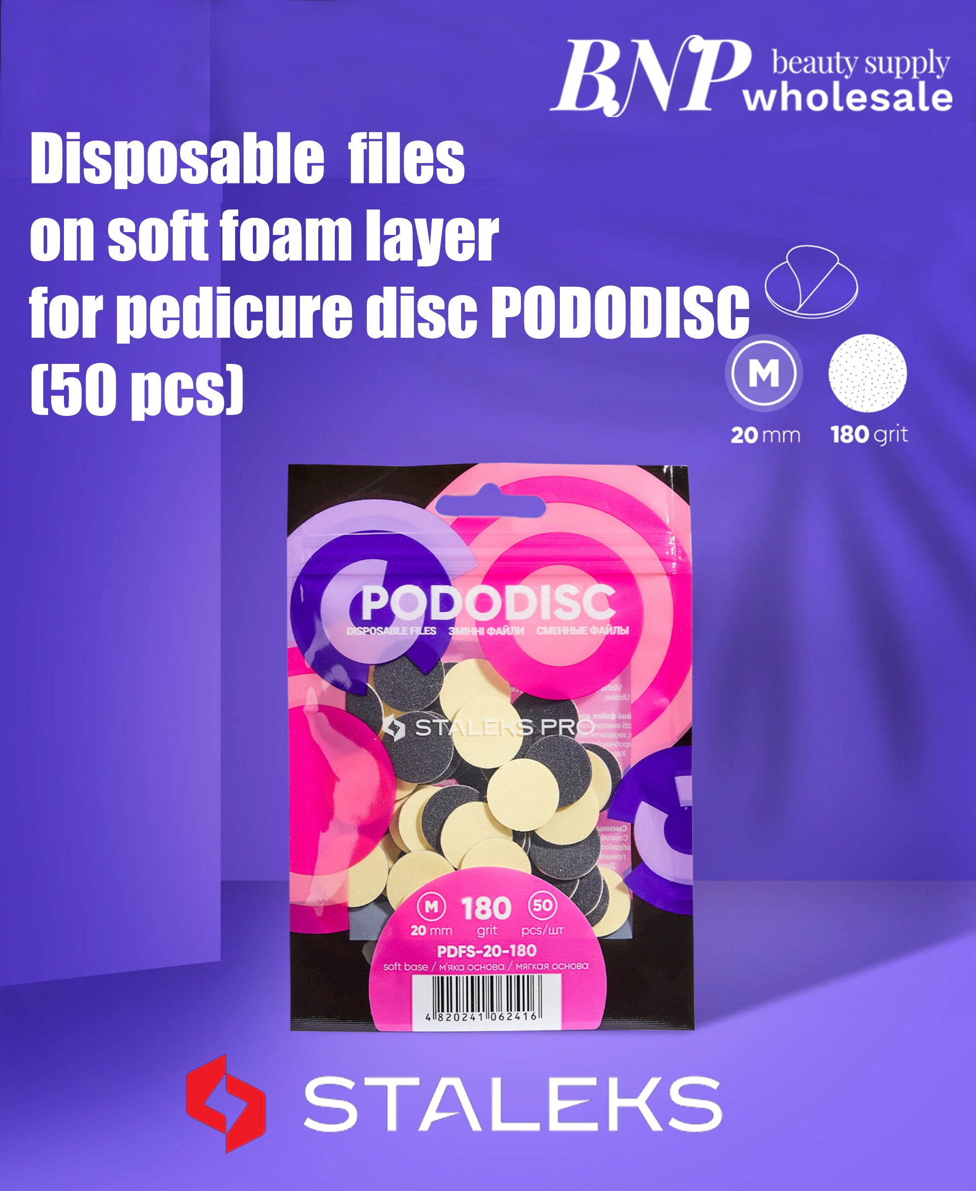 [Staleks Pro] Pododisc Disposable BLACK File