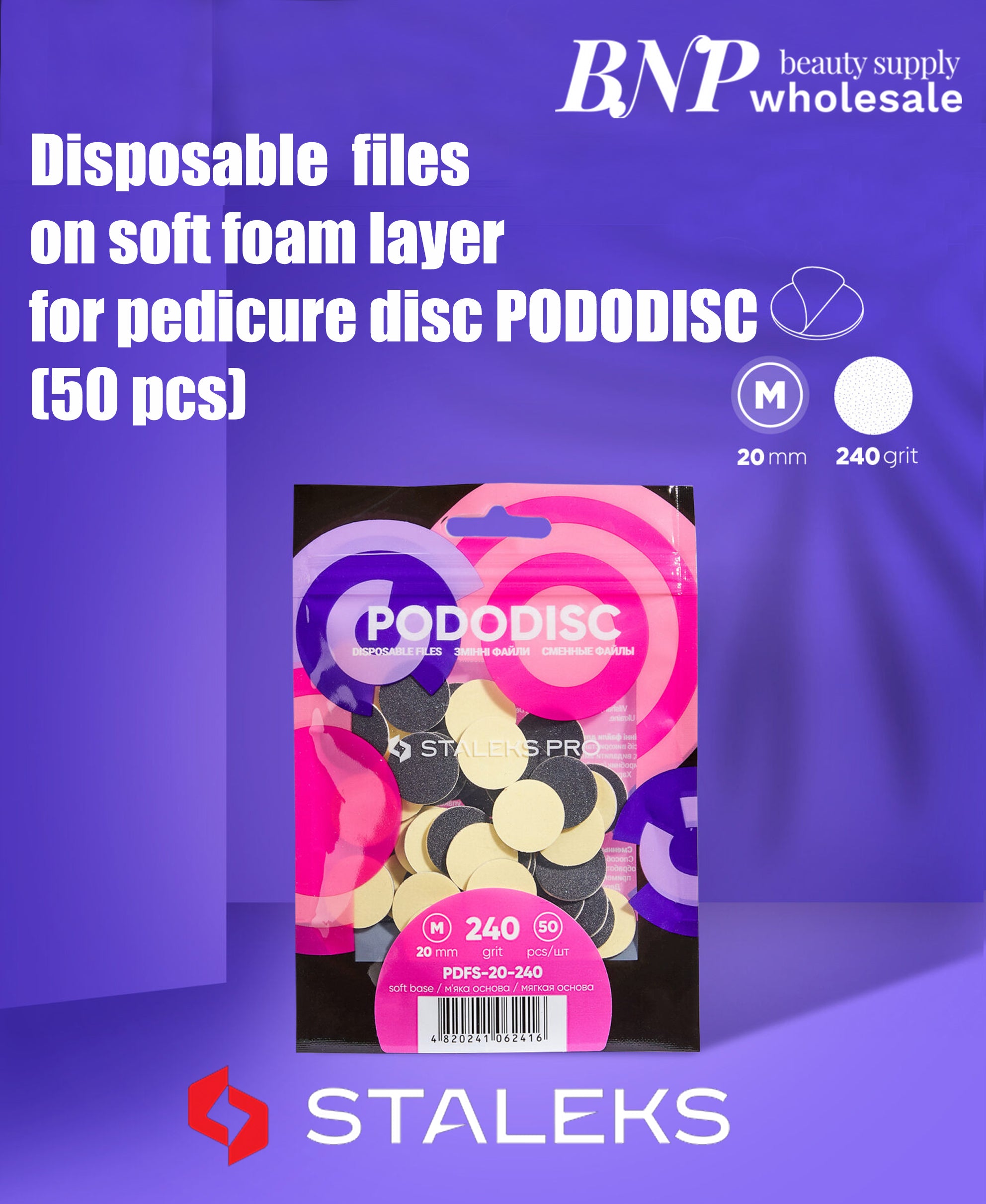 [Staleks Pro] Pododisc Disposable BLACK File