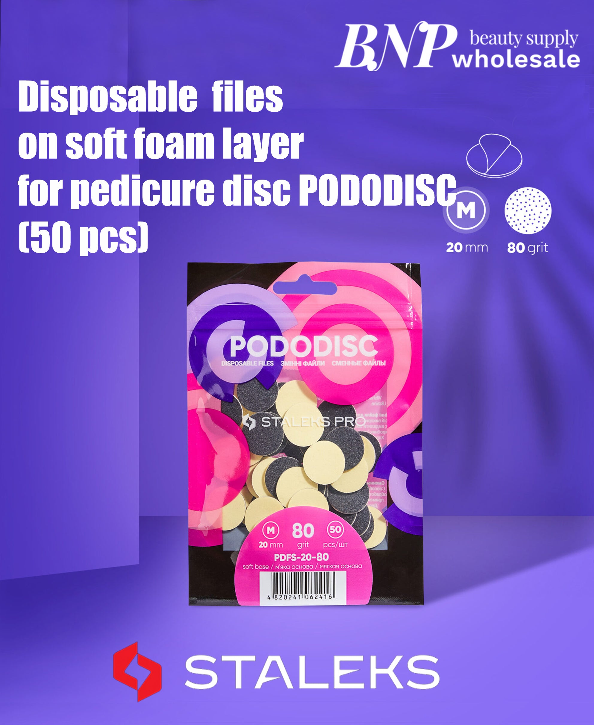 [Staleks Pro] Pododisc Disposable BLACK File
